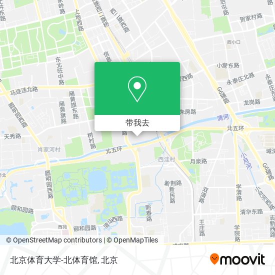 北京体育大学-北体育馆地图