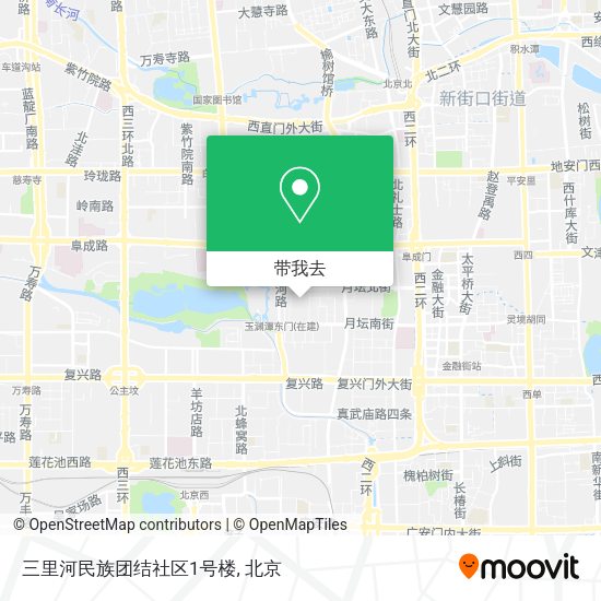 三里河民族团结社区1号楼地图