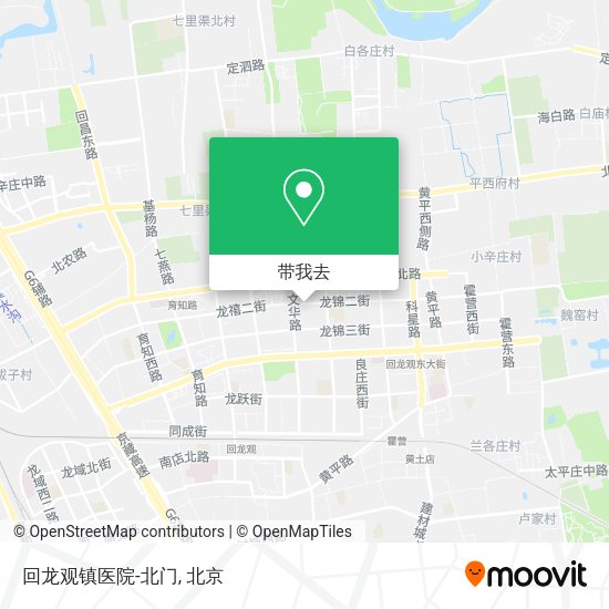 回龙观镇医院-北门地图