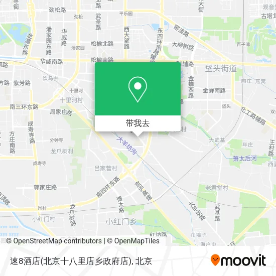 速8酒店(北京十八里店乡政府店)地图