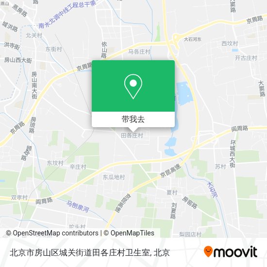 北京市房山区城关街道田各庄村卫生室地图
