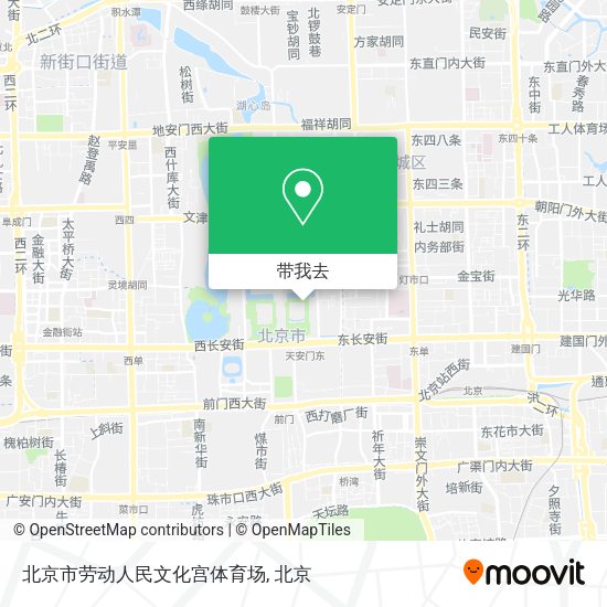 北京市劳动人民文化宫体育场地图