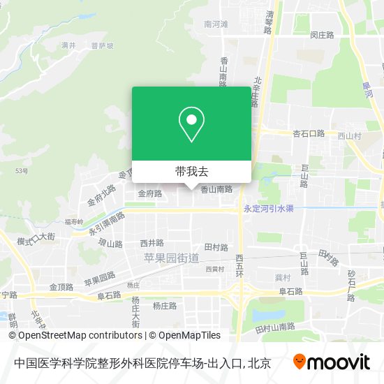 中国医学科学院整形外科医院停车场-出入口地图
