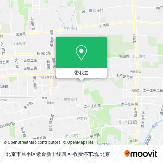 北京市昌平区紫金新干线四区-收费停车场地图