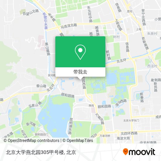 北京大学燕北园305甲号楼地图