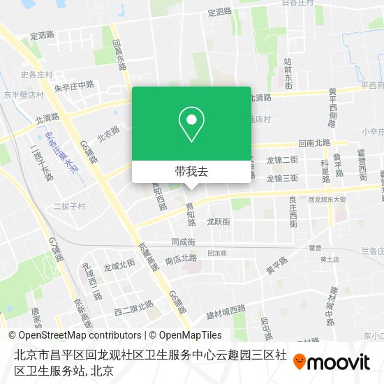 北京市昌平区回龙观社区卫生服务中心云趣园三区社区卫生服务站地图