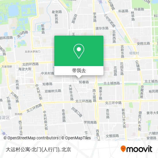 大运村公寓-北门(人行门)地图
