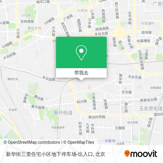 新华街三里住宅小区地下停车场-出入口地图