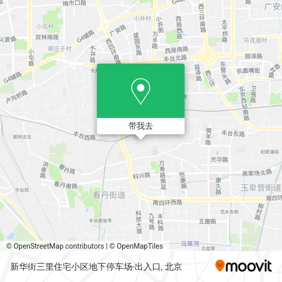 新华街三里住宅小区地下停车场-出入口地图