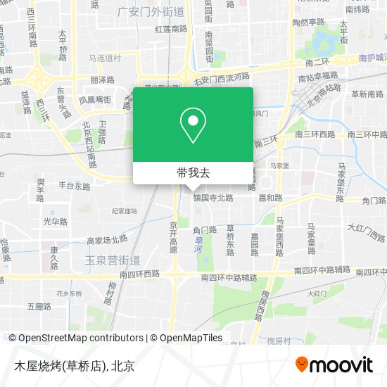 木屋烧烤(草桥店)地图
