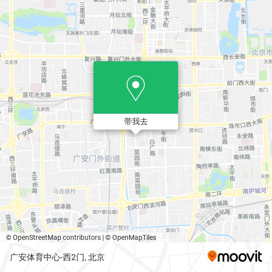 广安体育中心-西2门地图
