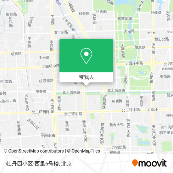 牡丹园小区-西里6号楼地图
