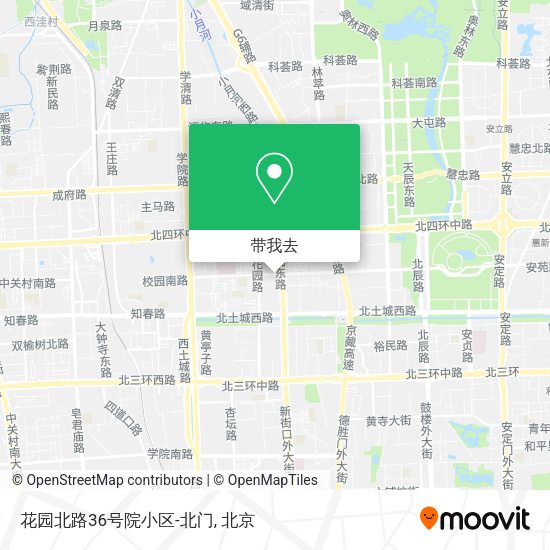 花园北路36号院小区-北门地图