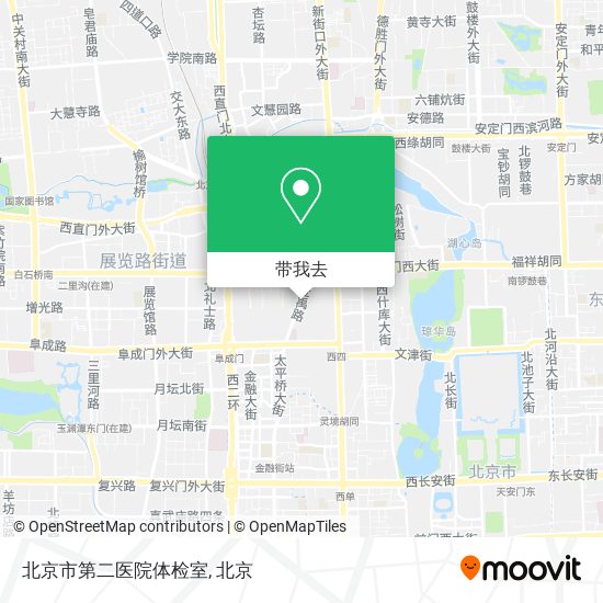 北京市第二医院体检室地图