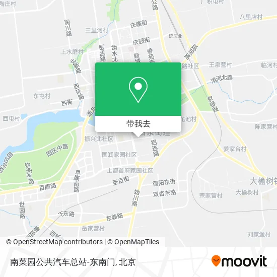 南菜园公共汽车总站-东南门地图