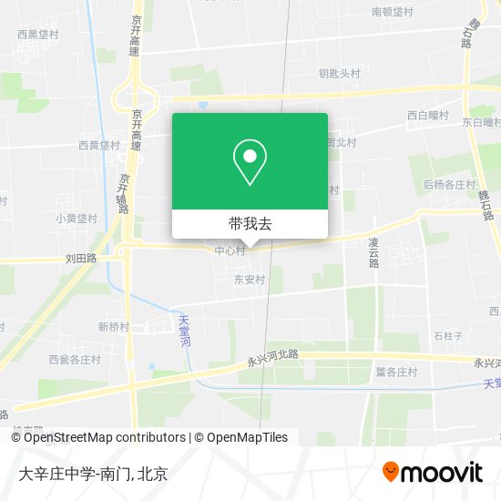 大辛庄中学-南门地图
