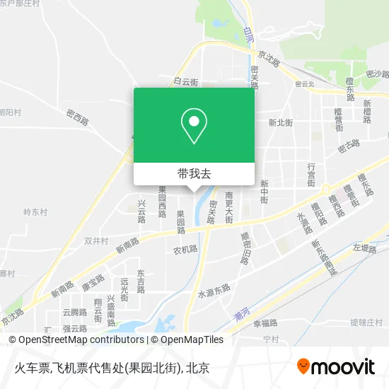 火车票,飞机票代售处(果园北街)地图