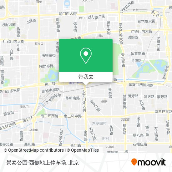 景泰公园-西侧地上停车场地图