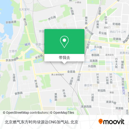 北京燃气东方时尚绿源达CNG加气站地图