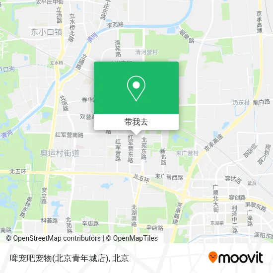 啤宠吧宠物(北京青年城店)地图