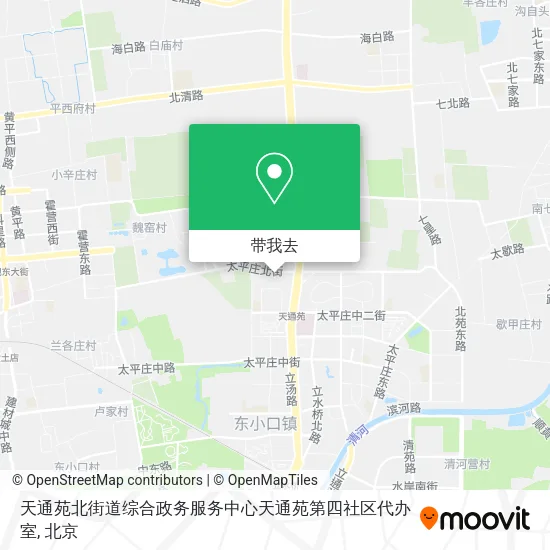 天通苑北街道综合政务服务中心天通苑第四社区代办室地图