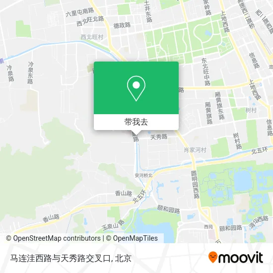 马连洼西路与天秀路交叉口地图
