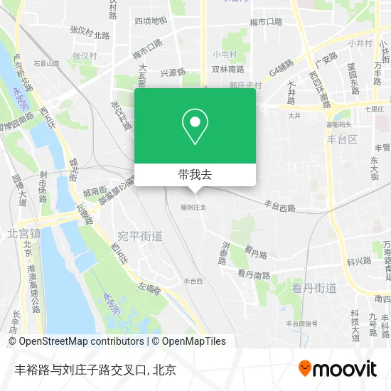 丰裕路与刘庄子路交叉口地图
