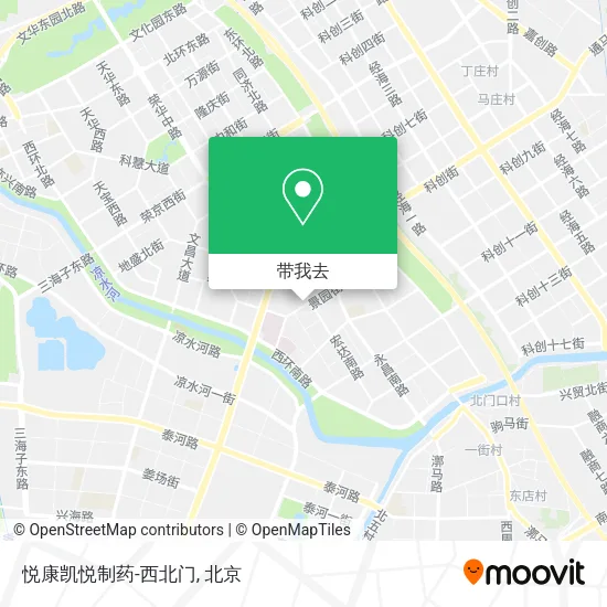 悦康凯悦制药-西北门地图