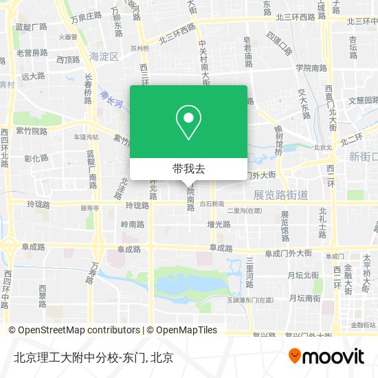 北京理工大附中分校-东门地图