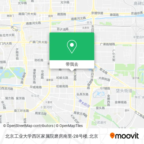 北京工业大学西区家属院磨房南里-28号楼地图