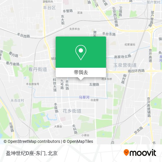 盈坤世纪D座-东门地图