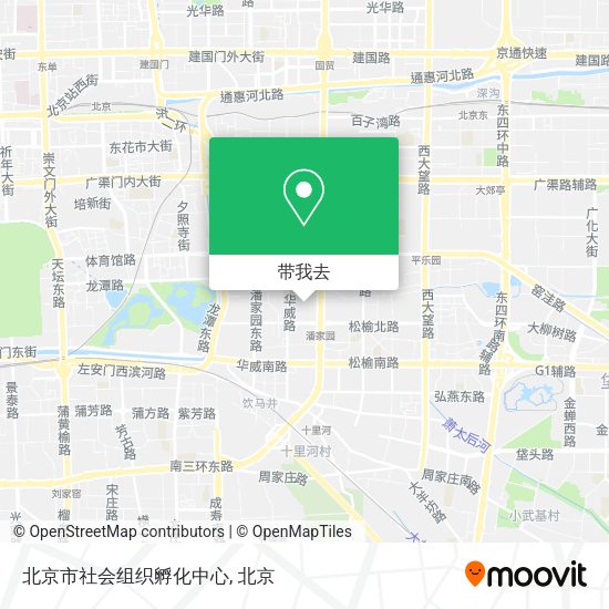 北京市社会组织孵化中心地图