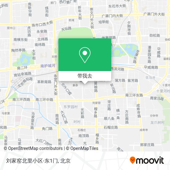刘家窑北里小区-东1门地图