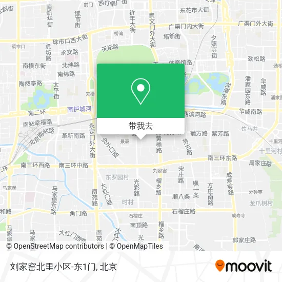 刘家窑北里小区-东1门地图
