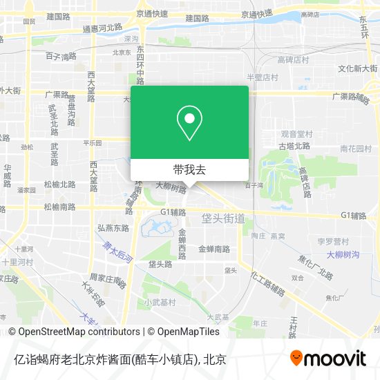 亿诣蝎府老北京炸酱面(酷车小镇店)地图