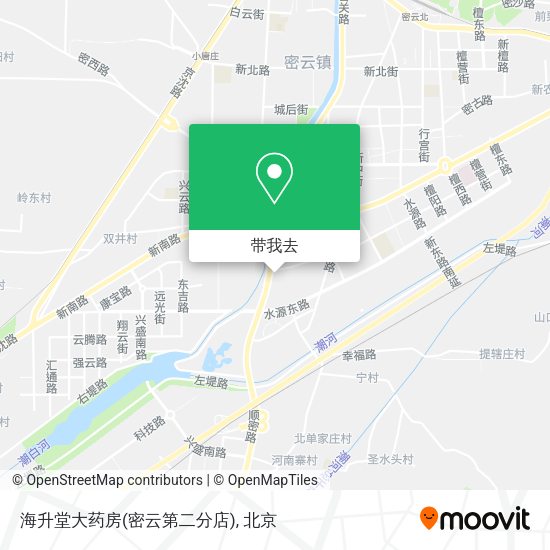 海升堂大药房(密云第二分店)地图