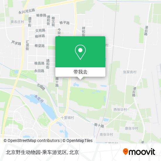 北京野生动物园-乘车游览区地图
