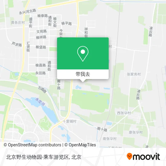 北京野生动物园-乘车游览区地图