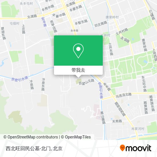 西北旺回民公墓-北门地图