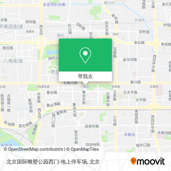北京国际雕塑公园西门-地上停车场地图