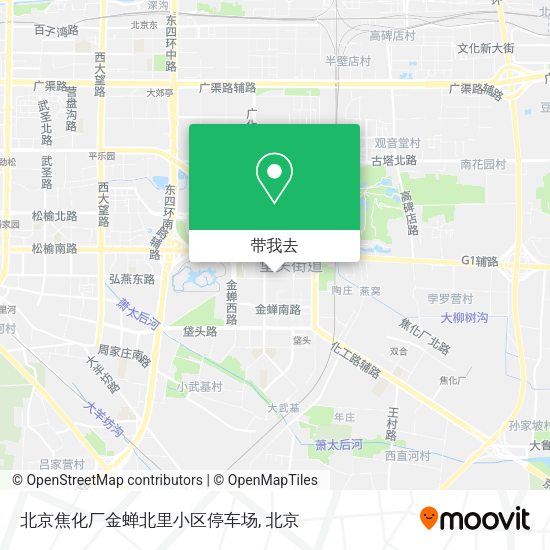 北京焦化厂金蝉北里小区停车场地图