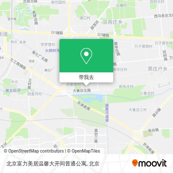 北京富力美居温馨大开间普通公寓地图