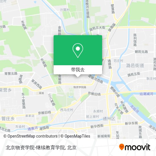北京物资学院-继续教育学院地图