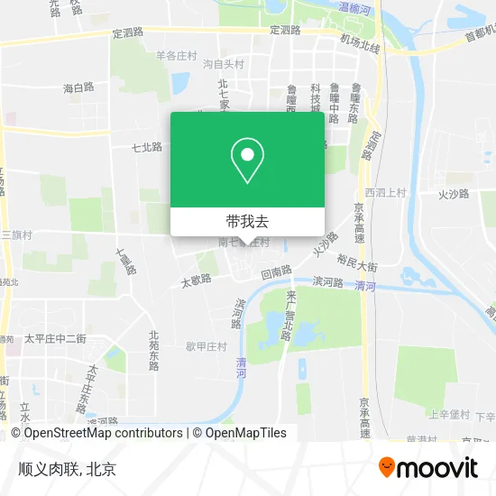 顺义肉联地图