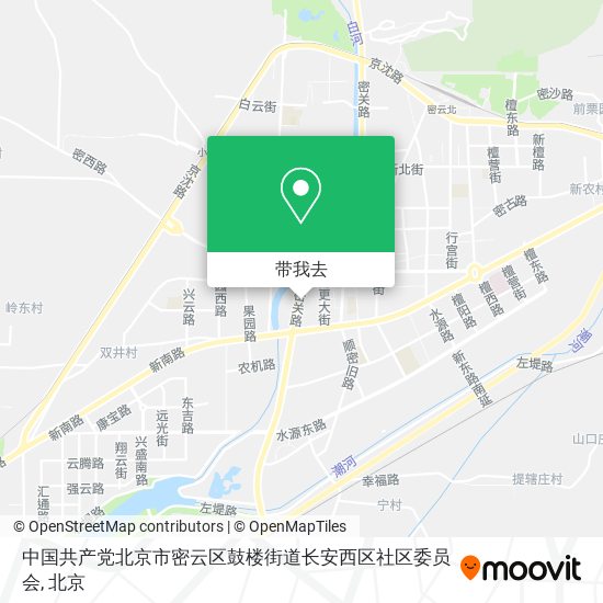 中国共产党北京市密云区鼓楼街道长安西区社区委员会地图