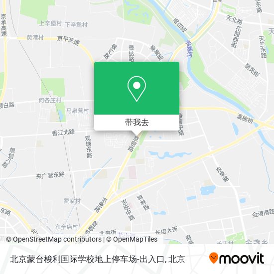 北京蒙台梭利国际学校地上停车场-出入口地图
