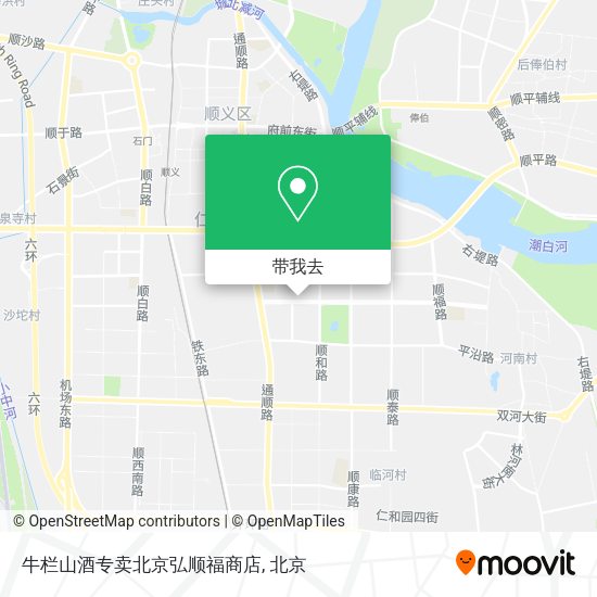 牛栏山酒专卖北京弘顺福商店地图