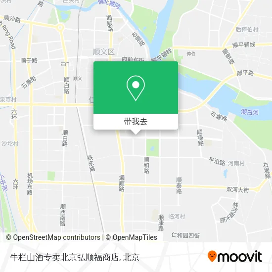 牛栏山酒专卖北京弘顺福商店地图