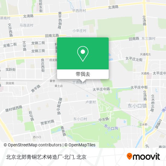 北京北郊青铜艺术铸造厂-北门地图