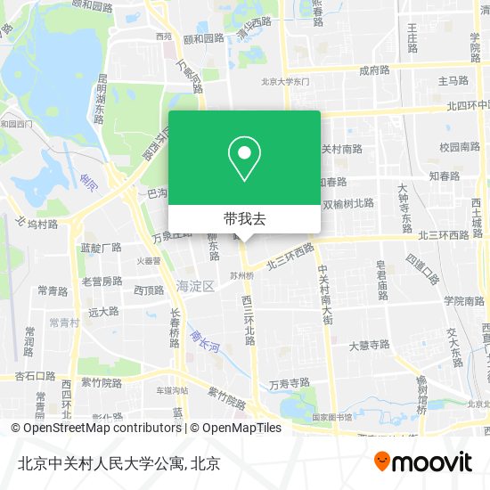北京中关村人民大学公寓地图